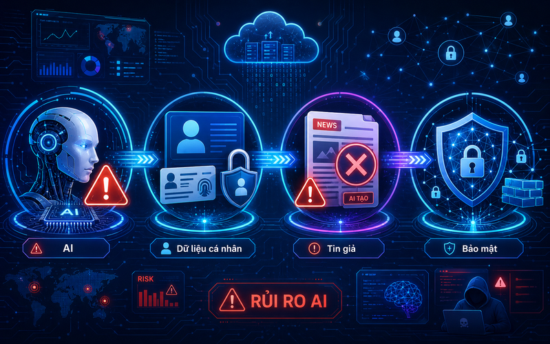 AI phát triển nhanh đặt ra thách thức về thông tin sai lệch, quyền riêng tư, việc làm, bản quyền và đạo đức công nghệ.